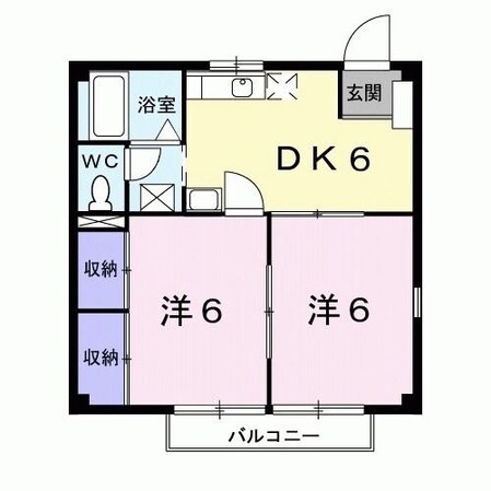 ニューシティ吉岡Ｂの物件間取画像